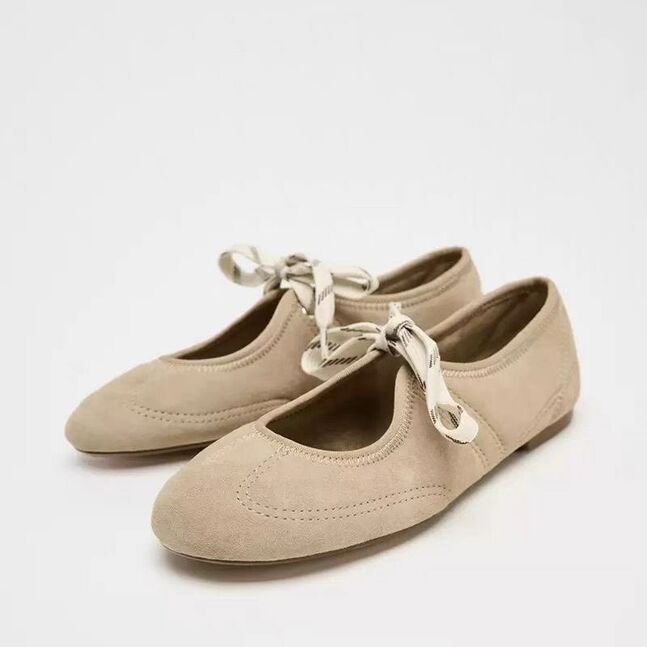 Zara beige ballerina