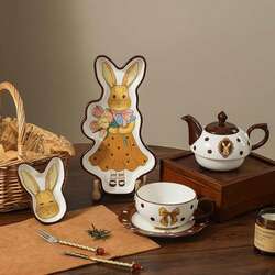 Эгдүүтэй ганган rabbit туулайтай шаазангын бэлгийн багц