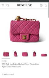 Chanel pearl crush mini flap bag 
