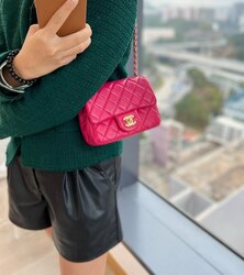 Chanel pearl crush mini flap bag 