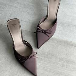 Zara mesh kitten heels