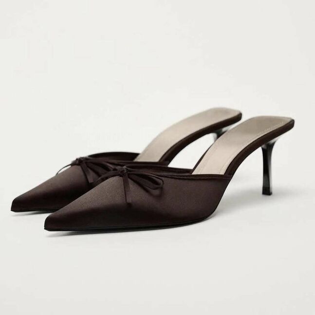 Zara mesh kitten heels