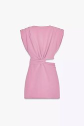 Cut-out dress with shoulder pads 