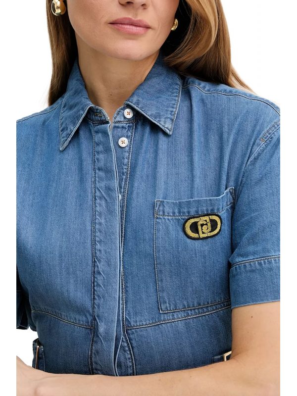 BLOUSE W. WOVEN