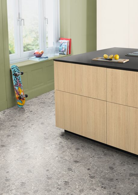 "ELF021 Grey Triestino Terrazzo Aqua CLIC it! 8/32 Kingsize"