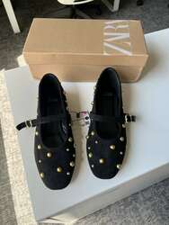 Zara suede ballerinas