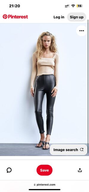 Zara faux leather jeggings
