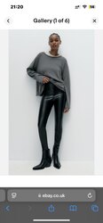 Zara faux leather jeggings