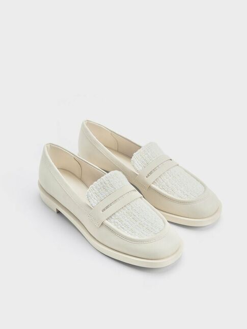 Charles & keith beige loafer