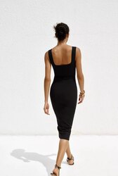 Stretch square neck dress 