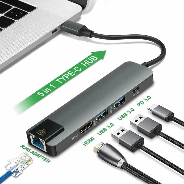 Type-c 5 in 1 хөрвүүлэгч