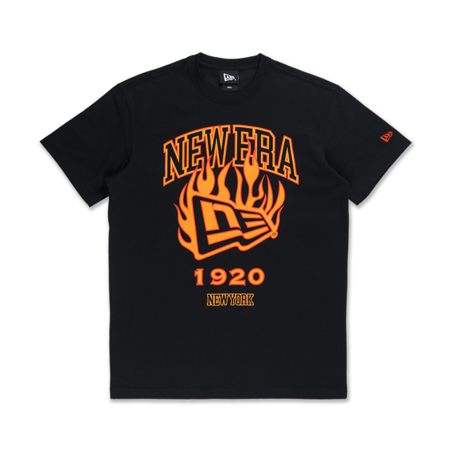 SS TEE NE FLAG FLAME BLACK