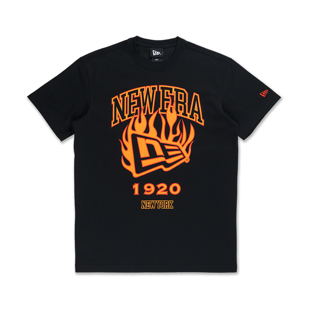SS TEE NE FLAG FLAME BLACK
