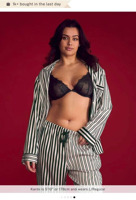 Vs satin long pajama set size s