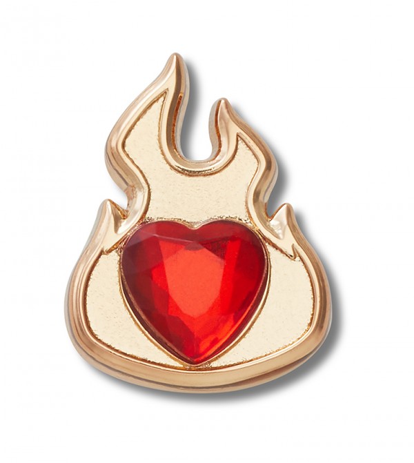 Gold Flame with Ruby Heart