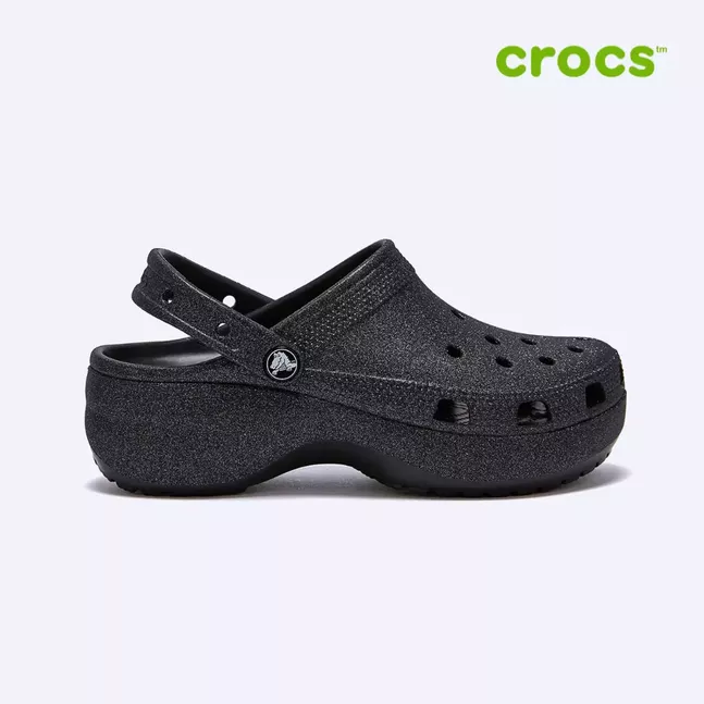 Classic Platform Glitter ClogW Blk W5