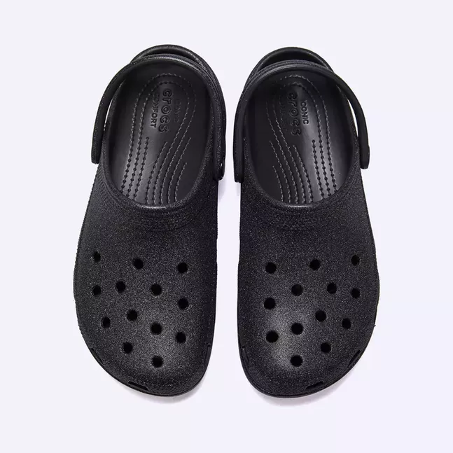Classic Platform Glitter ClogW Blk W5