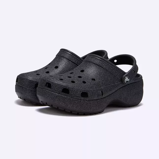 Classic Platform Glitter ClogW Blk W5