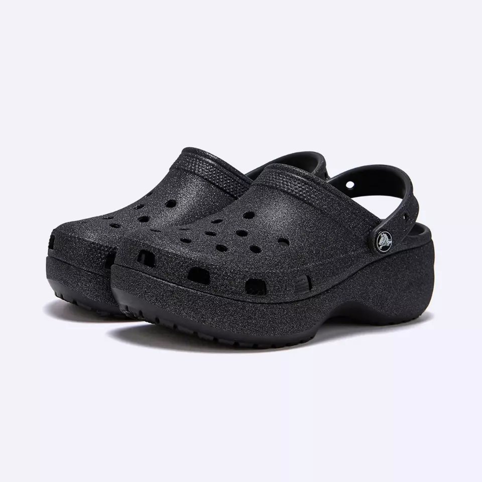 Classic Platform Glitter ClogW Blk W5