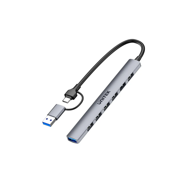 Unitek 7-in-1 USB-C to 7 Port USB-A Hub with USB-A Adapter