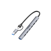 Unitek 7-in-1 USB-C to 7 Port USB-A Hub with USB-A Adapter