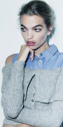 Zara, contrast knit sweater