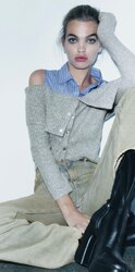 Zara, contrast knit sweater