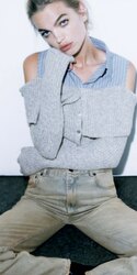 Zara, contrast knit sweater