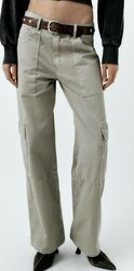 Zara, mid-rise cargo trousers