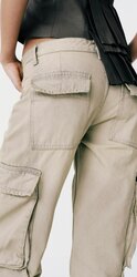 Zara, cargo mid-rise jeans