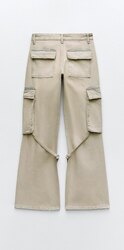 Zara, cargo mid-rise jeans
