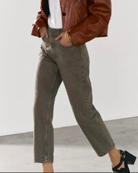 Zara, straight-leg midrise jeans