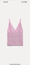 Zara, pointelle knit top