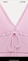 Zara, pointelle knit top