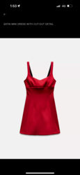 Zara, satin mini dress