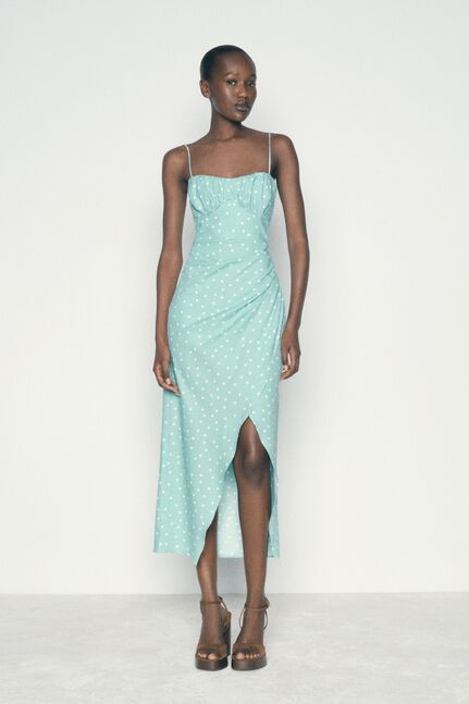 Zara, linen blend midi dress