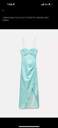 Zara, linen blend midi dress