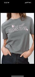 Zara, faded t-shirt with slogan