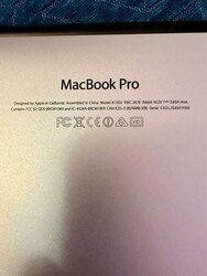 Apple macbook pro 13” early 2015