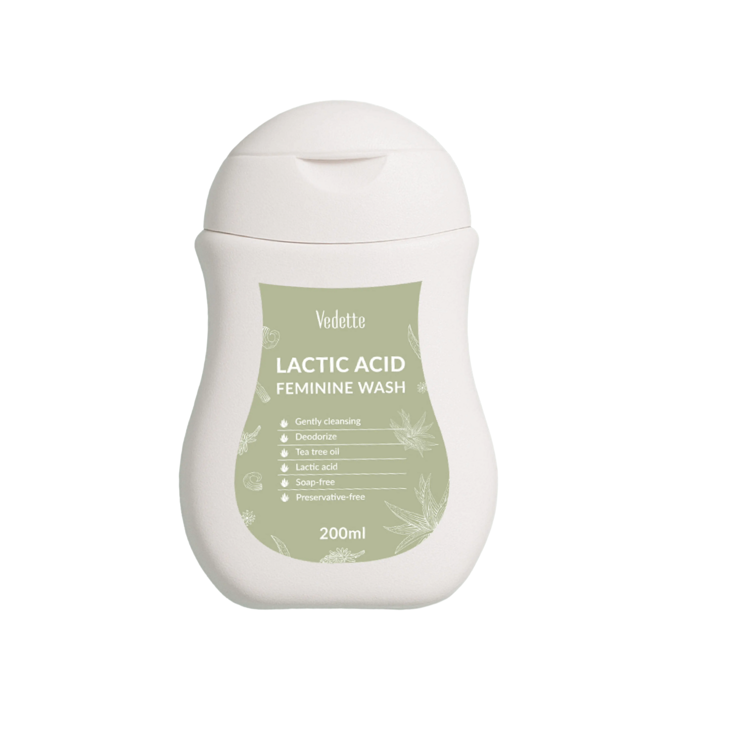 Lactic acid feminine wash