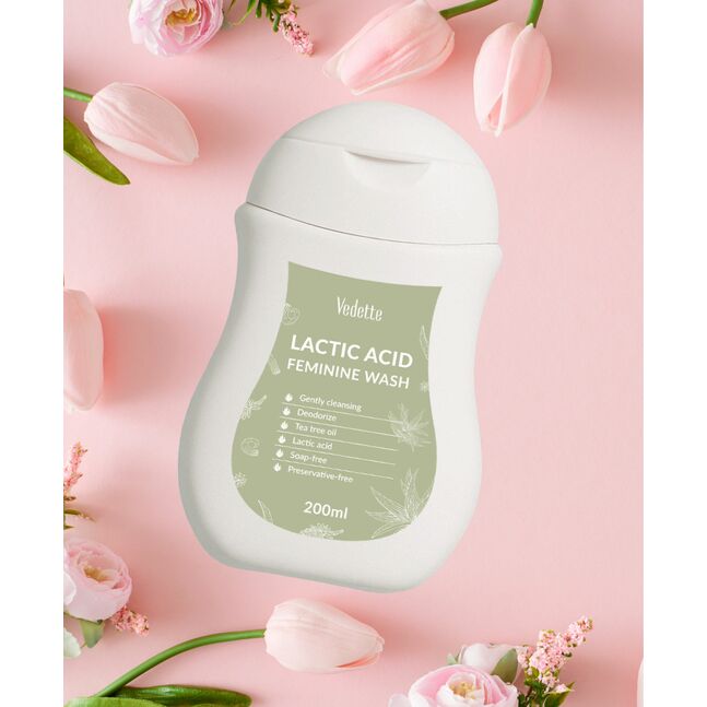 Lactic acid feminine wash