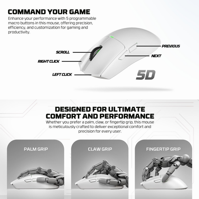 Fantech Tanto E WG13E Wireless Gaming Mouse Pink