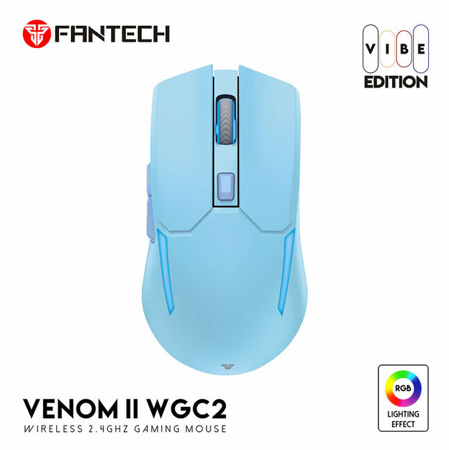 Fantech Venom II WGC2 Wireless 2.4Ghz Gaming Mouse Blue Vibe Edition