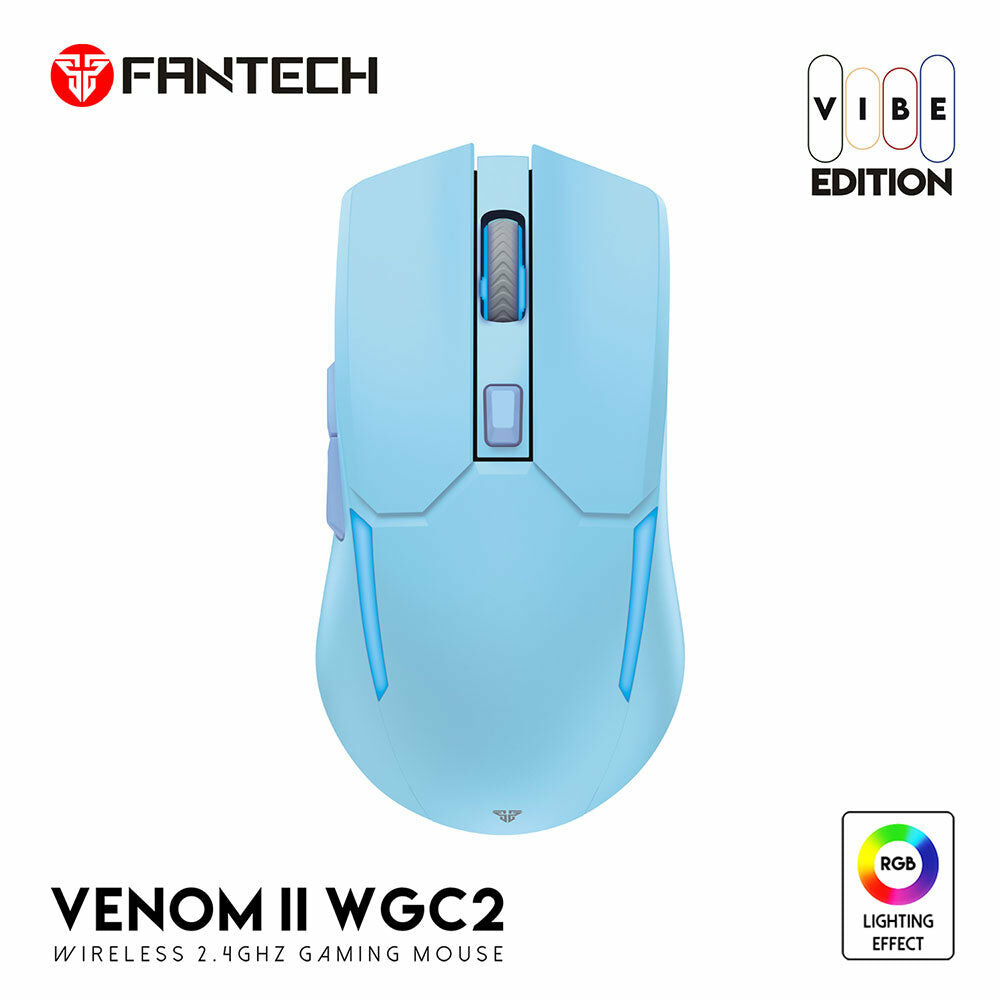 Fantech Venom II WGC2 Wireless 2.4Ghz Gaming Mouse Blue Vibe Edition