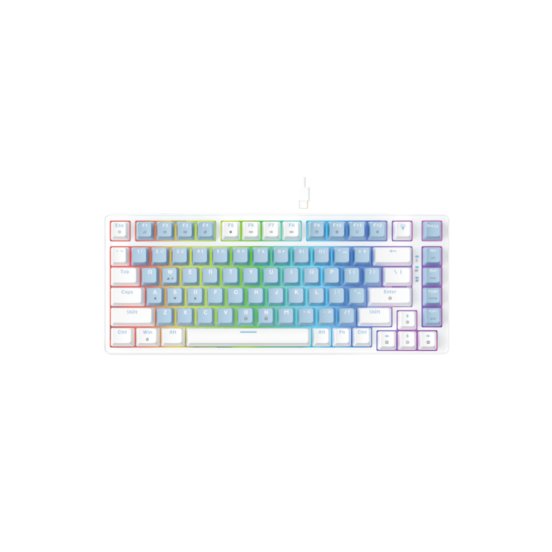 Fantech Atom X83 MK612 Mechanical Keyboard Ame Edition White