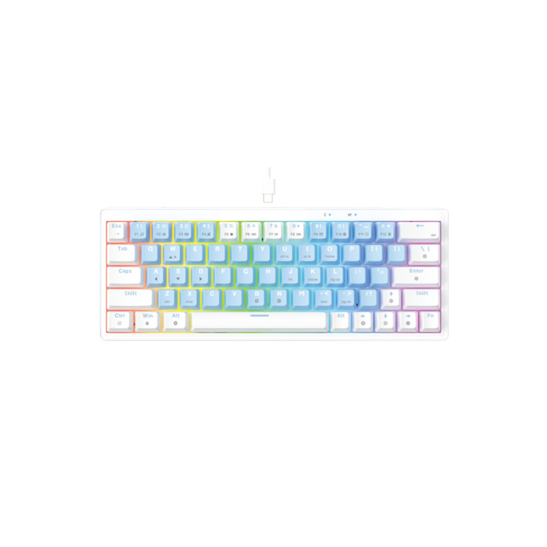 Fantech Atom X63 MK611 Mechanical Keyboard Ame Edition White