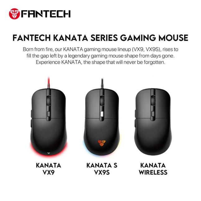 Fantech Kanata S VX9S Gaming Mouse Black