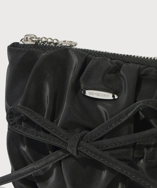 CLOVER HEART RIBBON HANDLE POUCH
