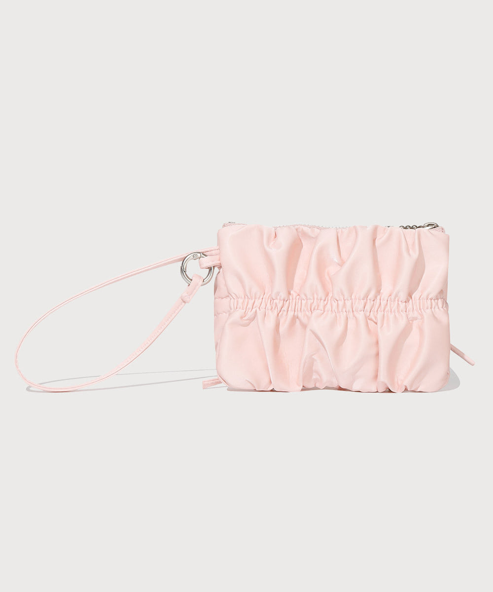 CLOVER HEART RIBBON HANDLE POUCH