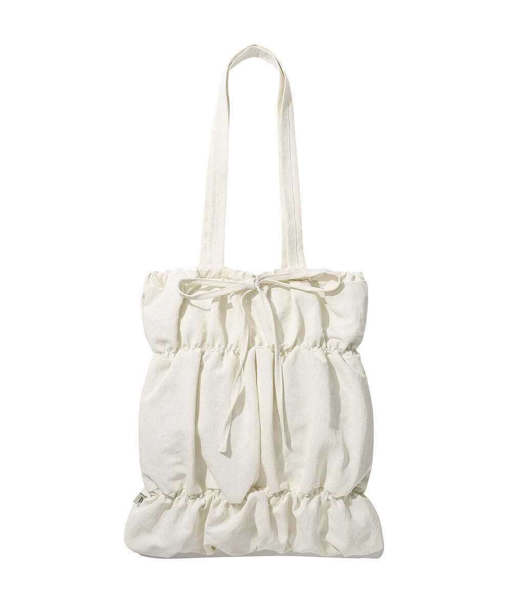 CLOVER HEART SHIRRING RIBBON ECO BAG